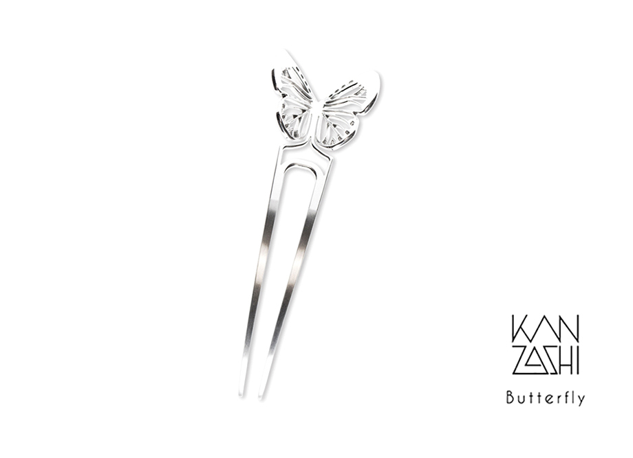 送料無料 三代目板金屋 デザインkanzashi Butterfly Princess かんざし 日本製高級ギフトショップ 堪能や