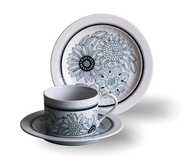 アワサカ 食洗機対応【美濃焼 磁器】アンティコフラワー ブーケ