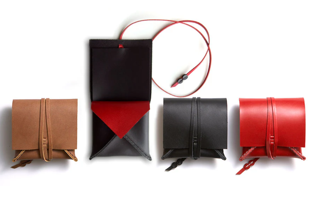 上質な牛革】手縫いレザー縦巻きウォレット 名入れ可 - 日本製高級