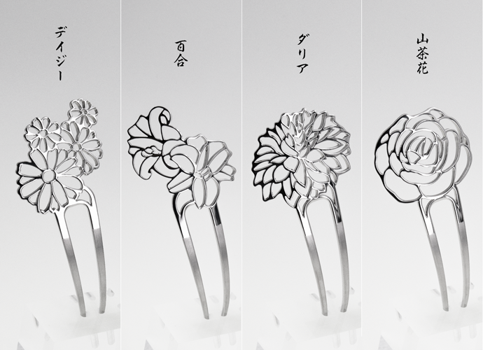 おしゃれな日本製　和モダン かんざし 花と四季2
