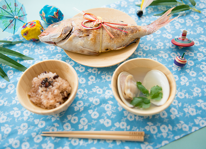 出産祝い、お食い初め名入れプレゼントはFUNFAMの日本製竹食器 SAN NO ZEN SET
