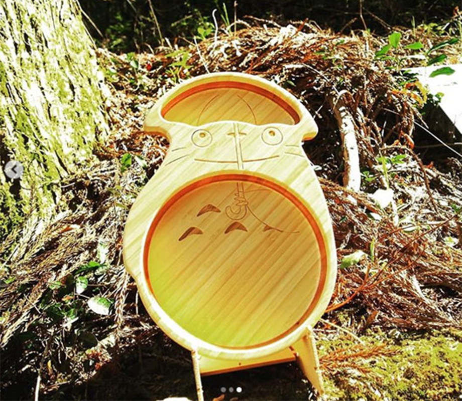 出産祝い名入れプレゼントはFUNFAMの日本製竹食器 となりのトトロ 傘トトロプレートセット_映画イメージ