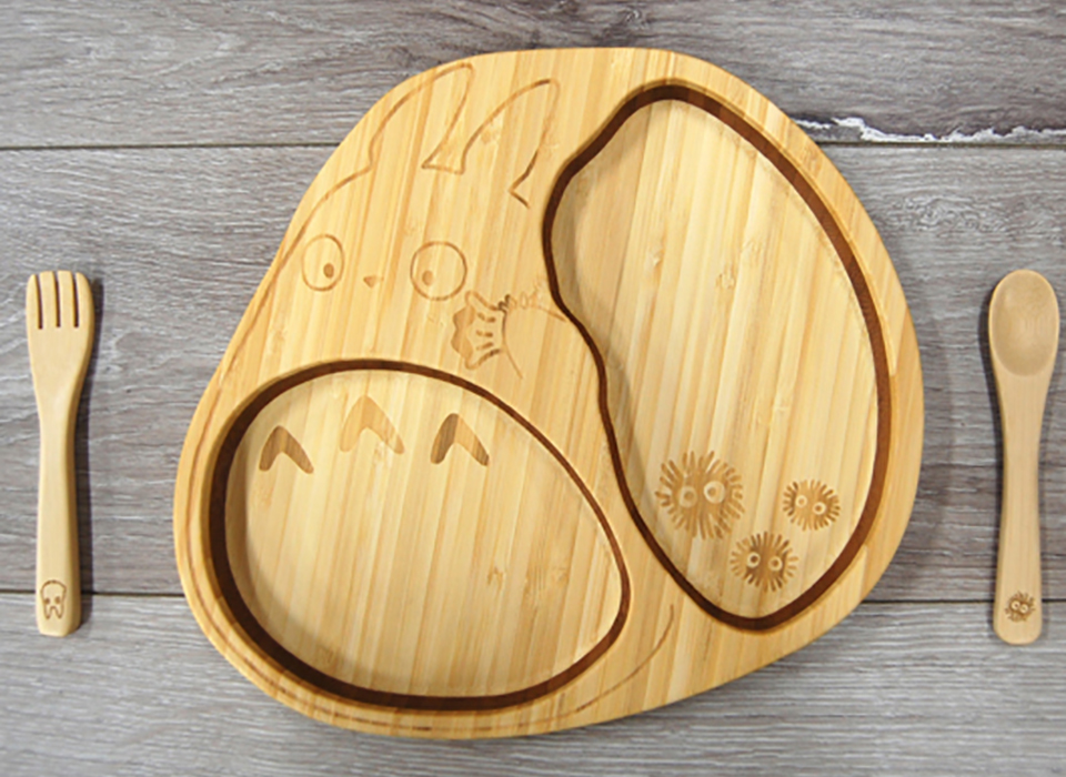 出産祝い名入れプレゼントはFUNFAMの日本製竹食器 となりのトトロ　ベビー食器
