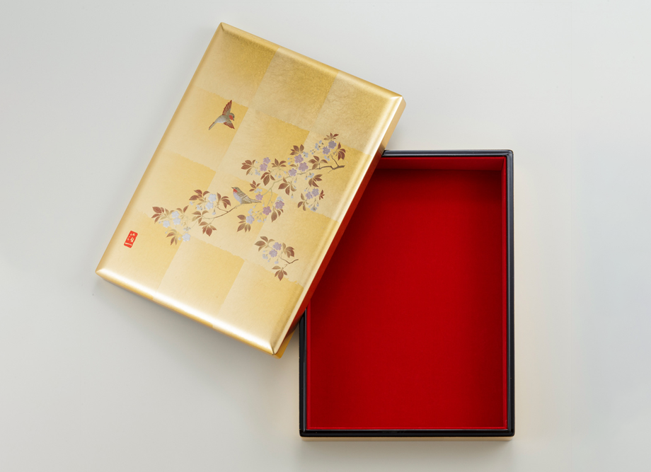 箔一】花見鳥 手許箱〜金箔（金沢箔）の小物〜 | 日本製高級ギフト 