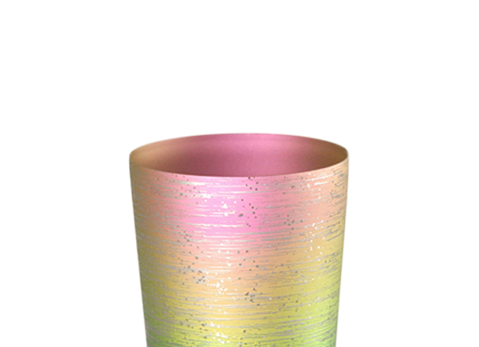 名入れ対応ホリエの二重タンブラー チタンビアグラス 涼 ミニ（ピンク） 質感