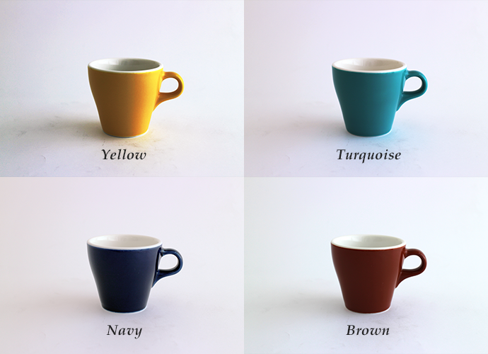 コーヒーカップ＆ソーサー4客セット（名入れ可）カラー