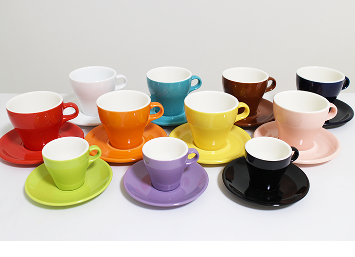 美濃焼】色の組み合わせ自由 コーヒーカップ＆ソーサー4客セット（8 