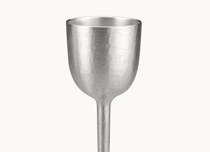 大阪錫器 錫製 ワインカップ シルキー（大）（容量：130ml） 質感
