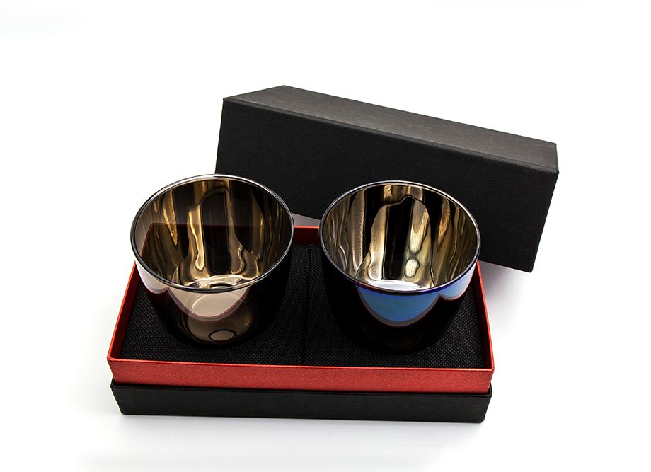 ジュエリーグラスPROGRESS（SunFly）高級チタングラス・Jewelry Series2（名入れ可能）ペアギフトボックス
