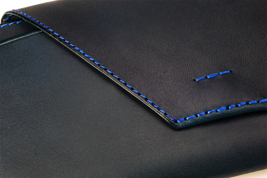 プレゼントにおすすめ！シンプルなフラップ長財布 〜上質な日本製革小物〜 名入れ可　縫い目